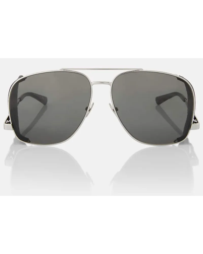 Saint Laurent Occhiali da sole aviator SL 653 Leon Spoiler Nero