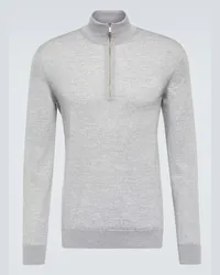 Ermenegildo Zegna Pullover in lana con zip Grigio