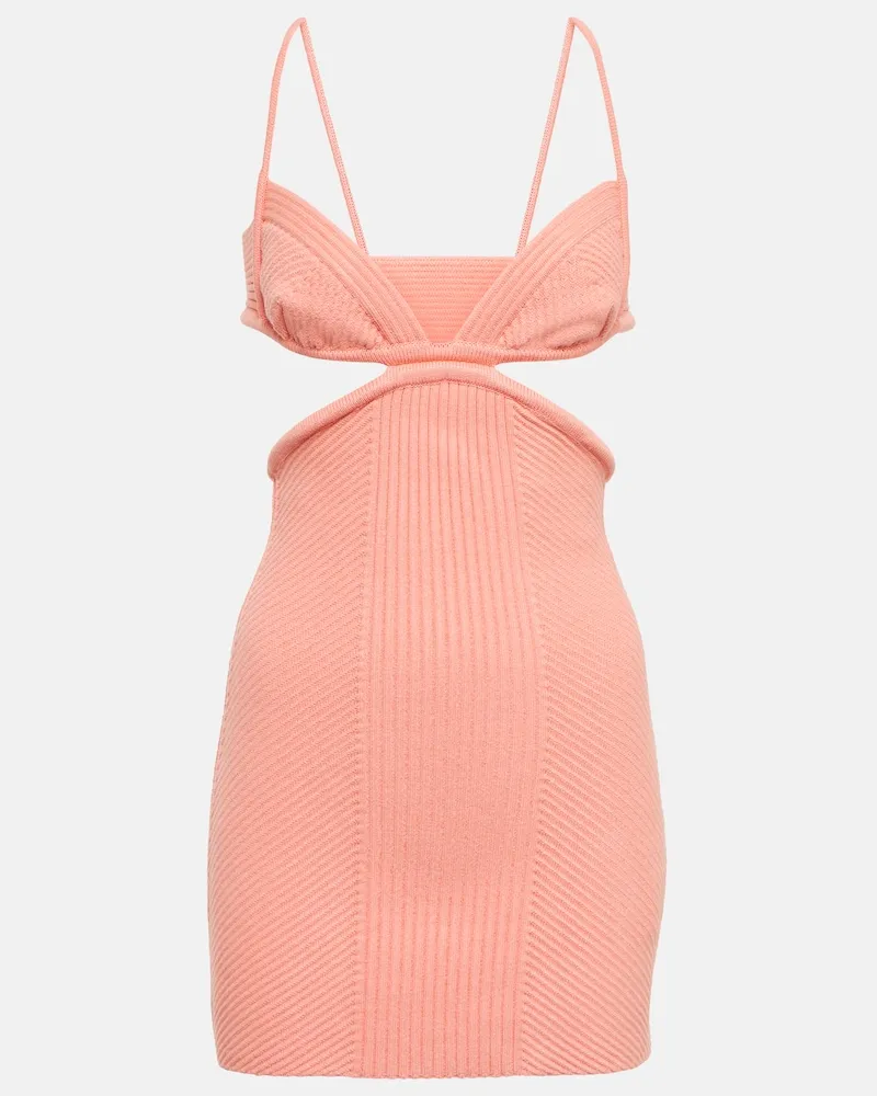 OFF-WHITE Miniabito con cut-out Rosa