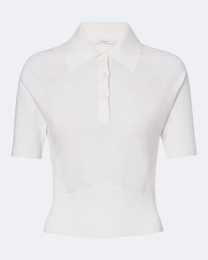 Givenchy Polo in cotone e seta Bianco