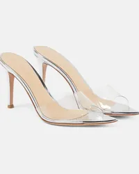 Gianvito Rossi Sandali Elle 85 in pelle e PVC Argento