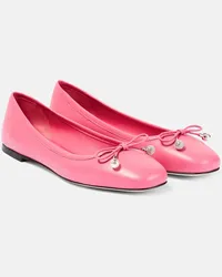 Jimmy Choo Ballerine Elme in pelle Rosa