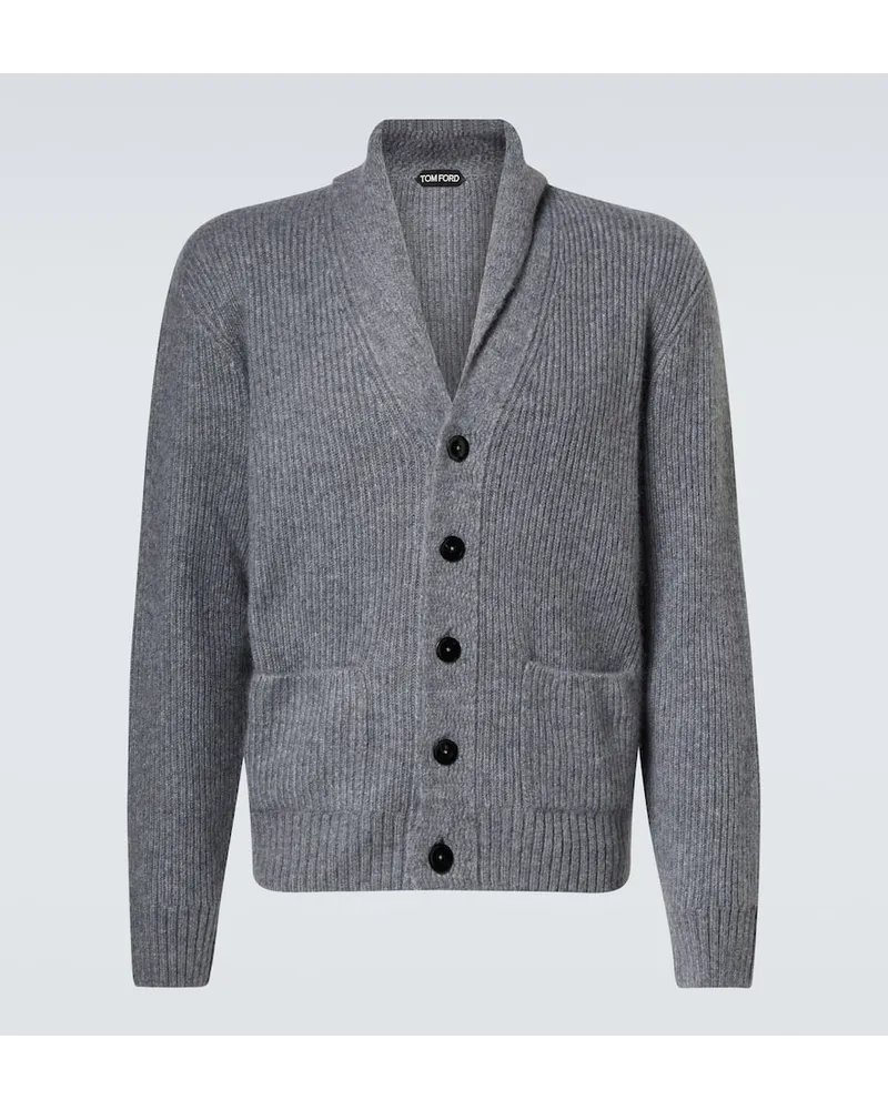 Tom Ford Cardigan in cashmere e seta Grigio