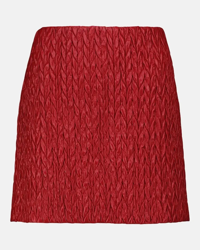 Miu Miu Minigonna trapuntata a vita alta Rosso