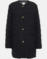 Moncler Piumino Epafo in misto cotone Nero