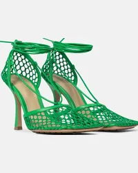 Bottega Veneta Pumps Stretch in mesh e pelle Verde