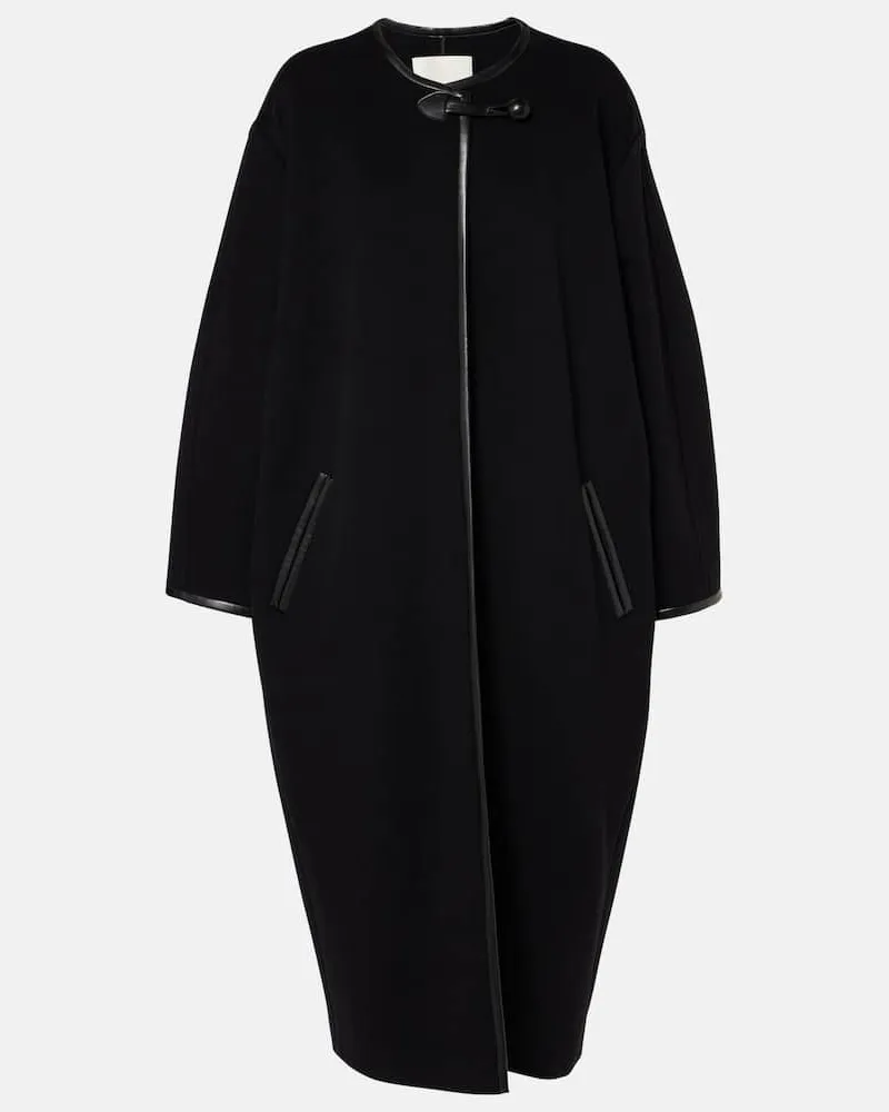 Isabel Marant Cappotto Elza in lana e cashmere Nero