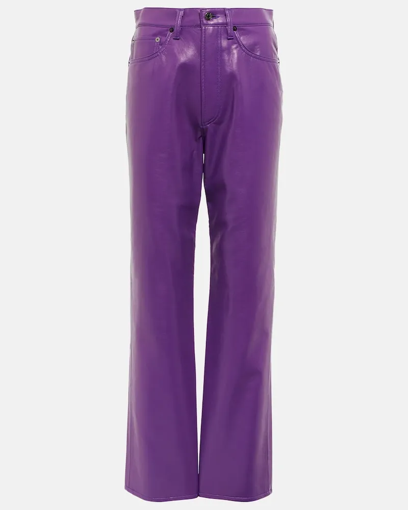 AGOLDE Pantaloni 90s Pinch in similpelle Viola