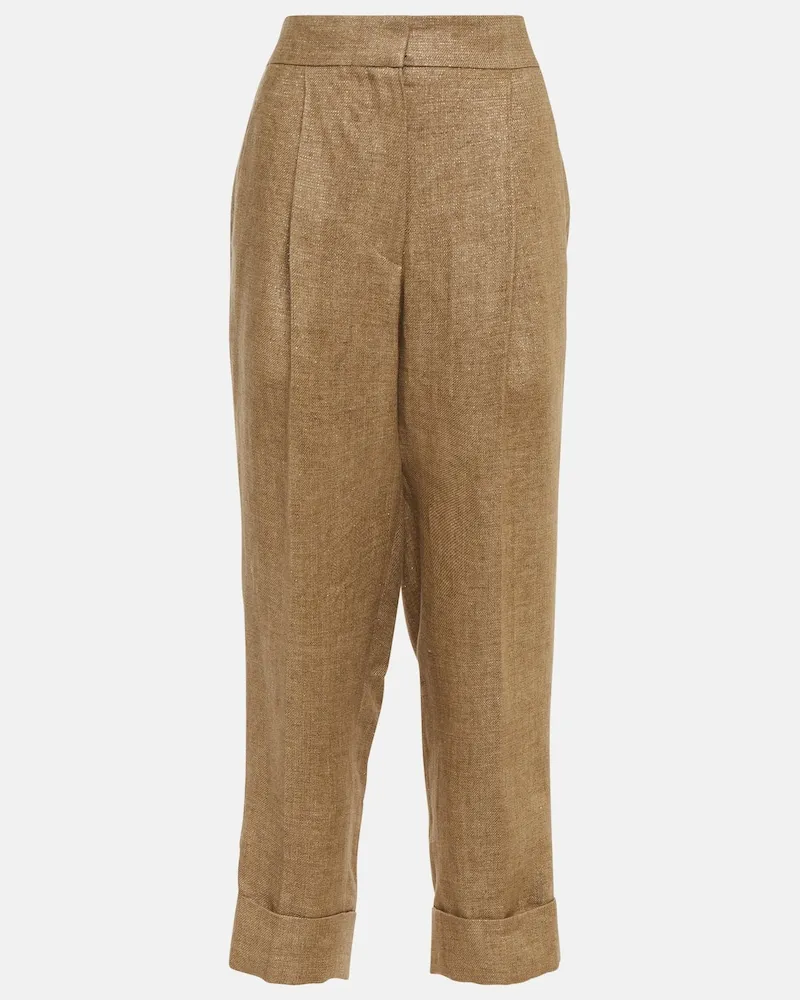 Brunello Cucinelli Pantaloni in lino Beige