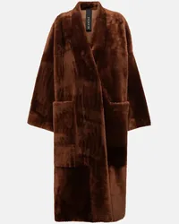 BLANCHA Cappotto reversibile in shearling Marrone