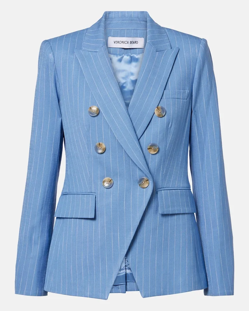 Veronica Beard Blazer Miller gessato Blu