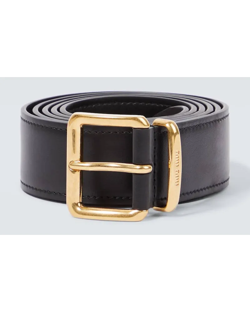 Miu Miu Cintura in pelle Nero