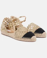 Aquazzura Espadrillas Sunburst in rafia Oro