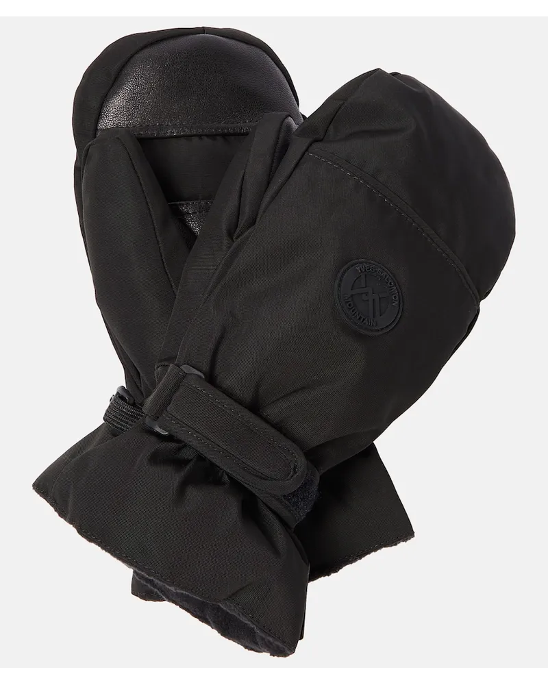 Yves Salomon Muffole con pelle Nero