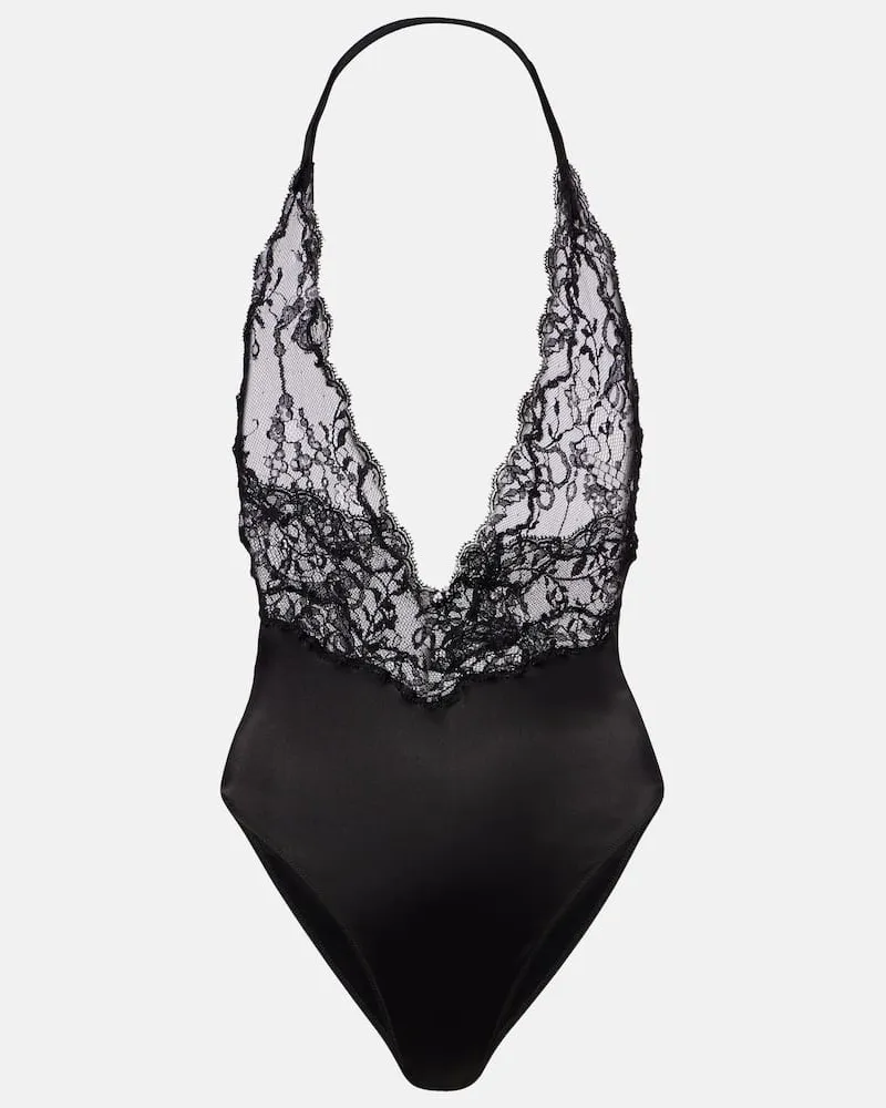 Givenchy Body in pizzo e jersey Nero