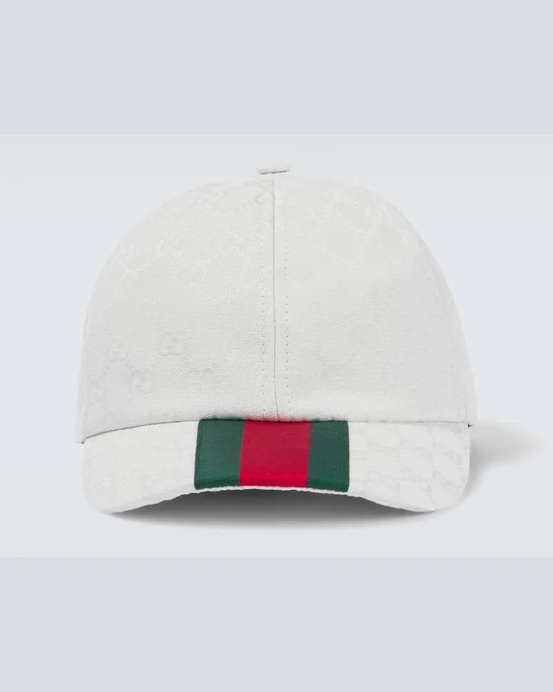 Gucci Cappello da baseball Web Stripe GG Canvas Multicolore
