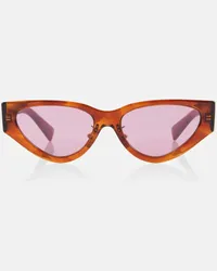 Miu Miu Occhiali da sole cat-eye con logo Rosso