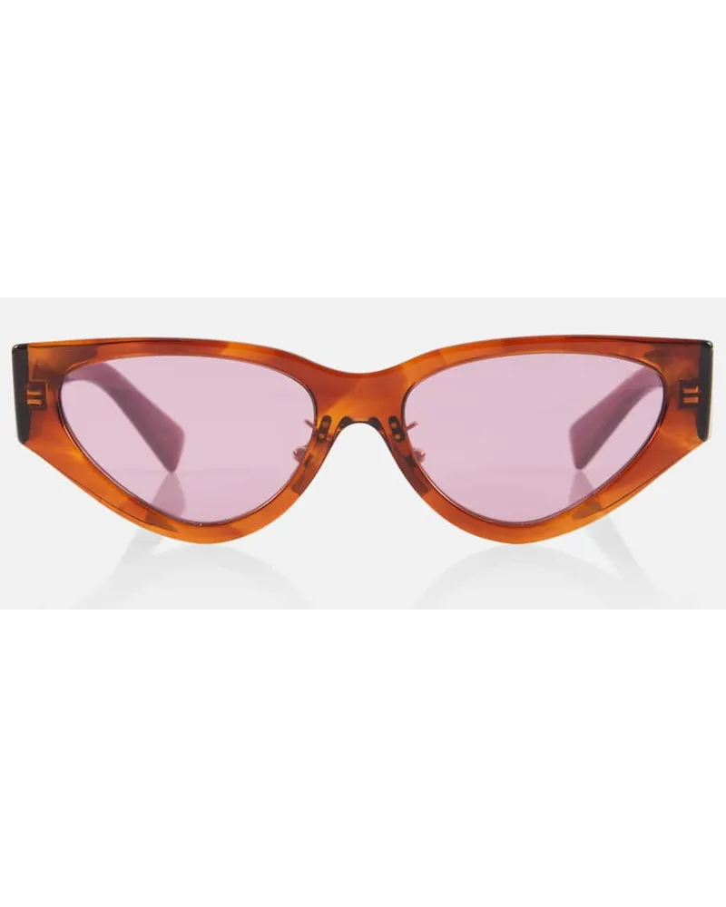 Miu Miu Occhiali da sole cat-eye con logo Rosso