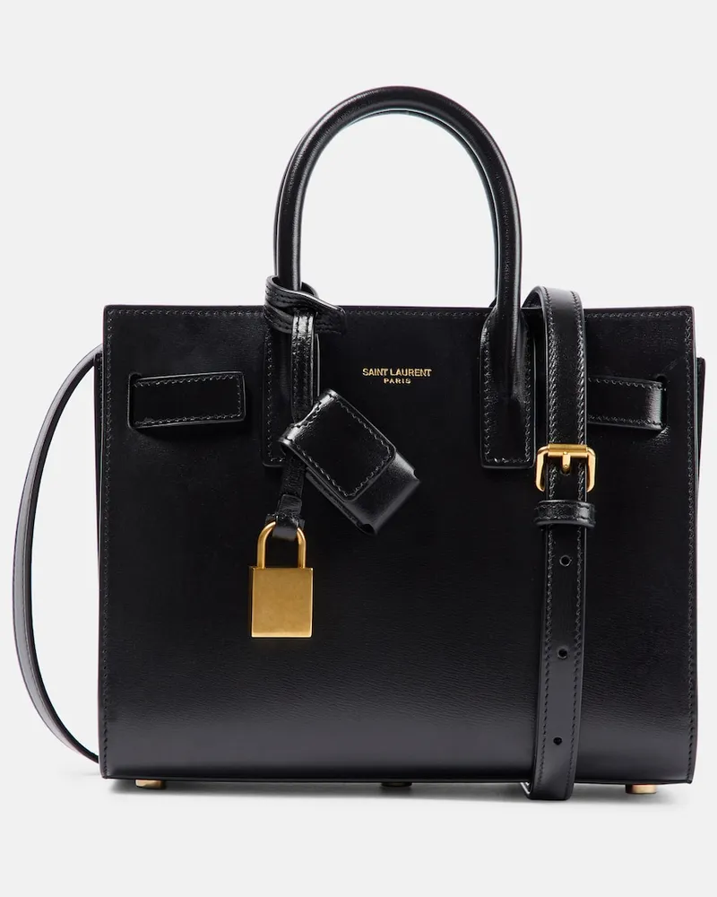 Saint Laurent Borsa Sac De Jour Nano in pelle Nero