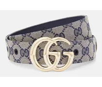 Gucci Cintura in pelle GG Marmont Blu