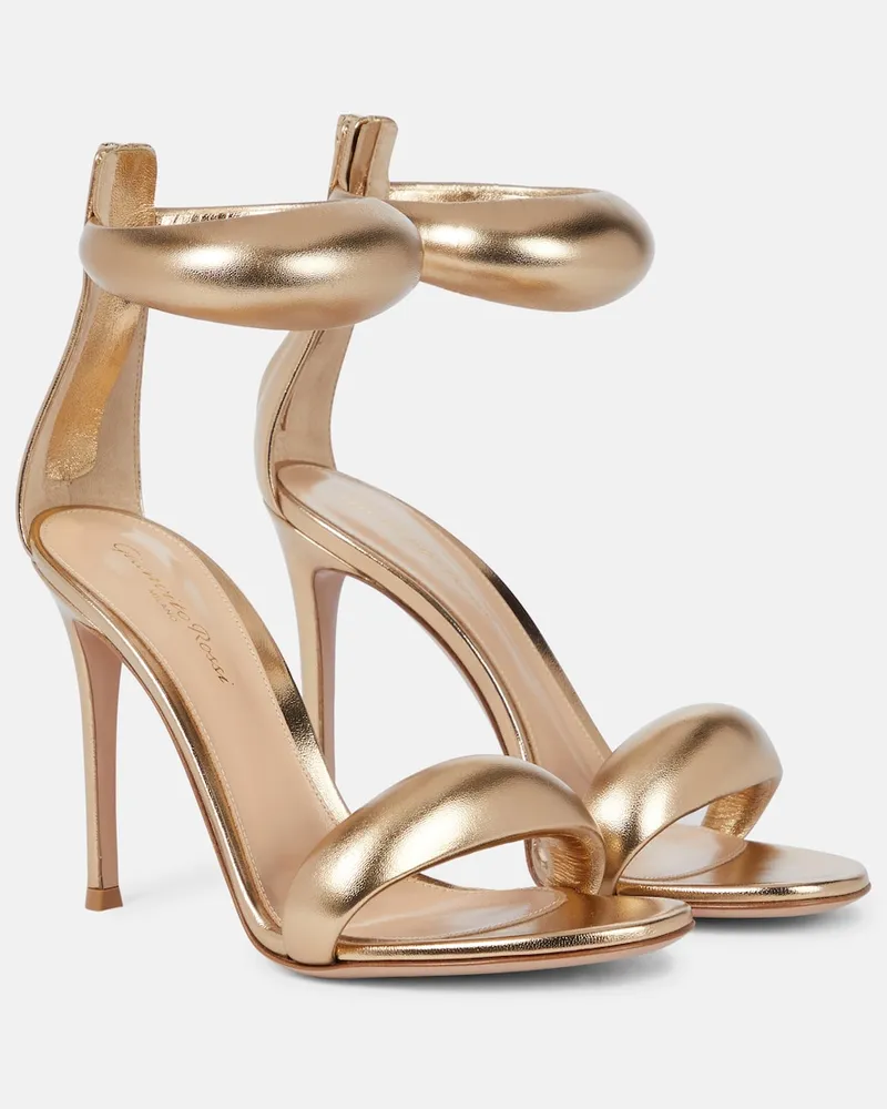 Gianvito Rossi Sandali Bijoux 105 in pelle metallizzata Oro