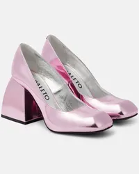 NODALETO Pumps Bulla Air 90 in pelle metallizzata Rosa