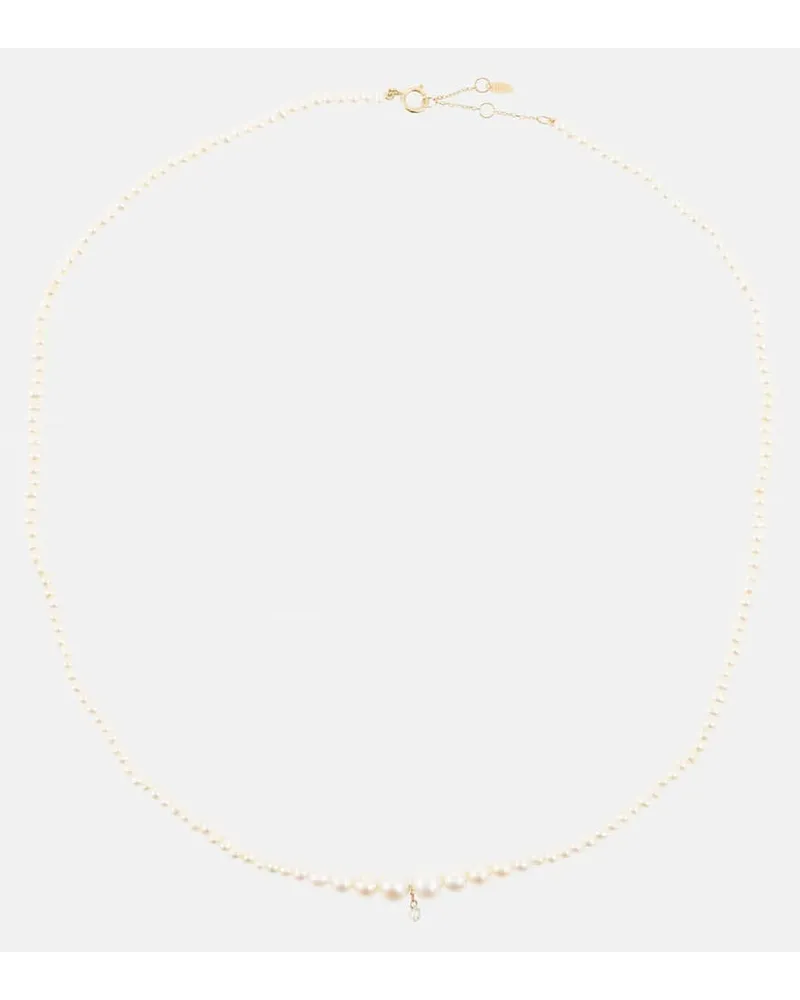PERSEE PersÃ©e Collana in oro 18kt con diamante e perle Oro