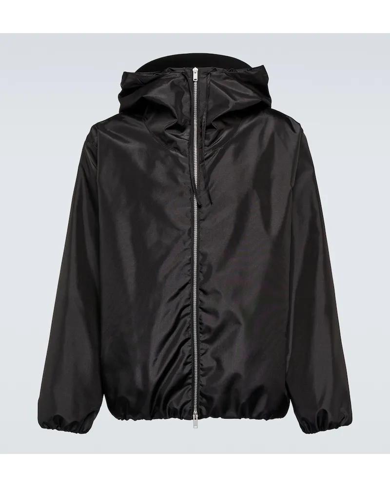 Jil Sander Impermeabile con cappuccio Nero