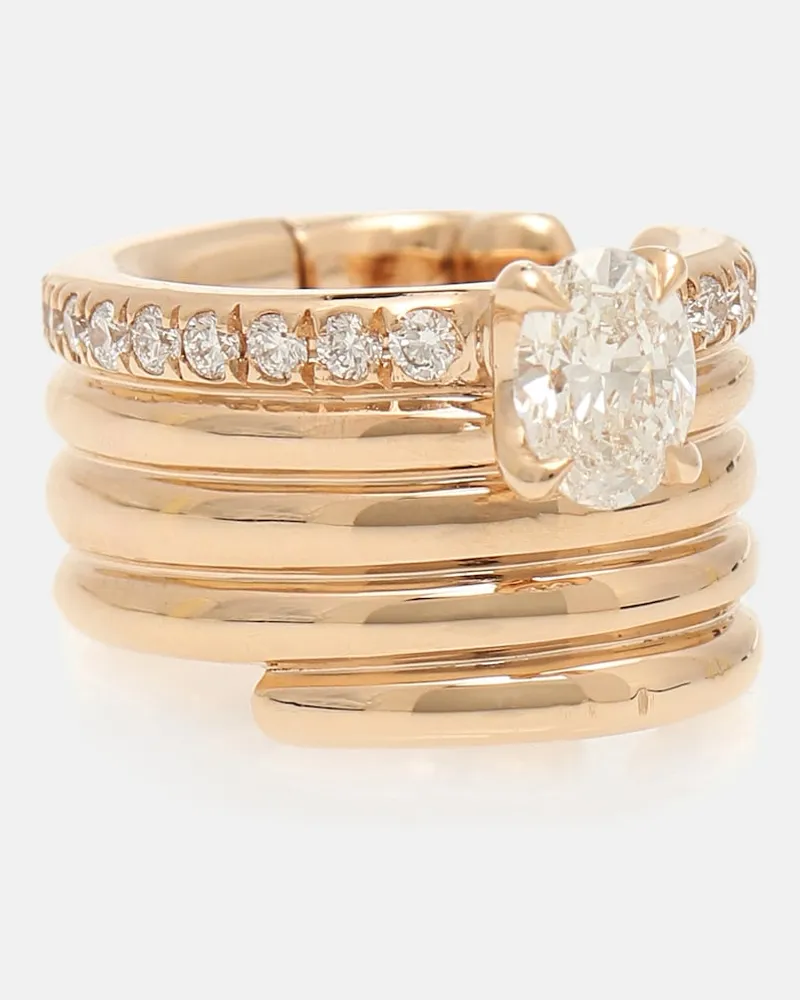 Repossi Orecchino singolo Blast in oro rosa 18kt con diamanti Oro