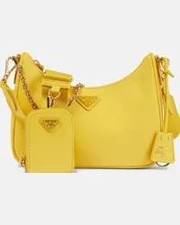 Prada Borsa a spalla Re-Edition 2005 Small in pelle Giallo