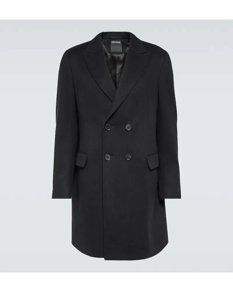 Ermenegildo Zegna Cappotto in misto lana Nero