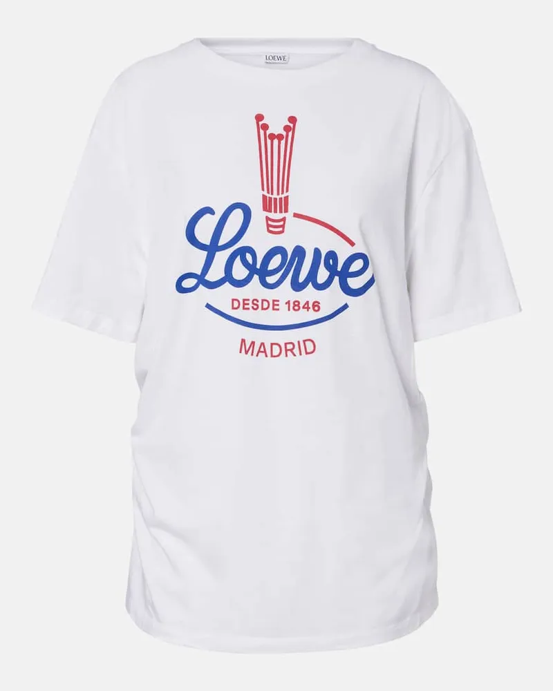 Loewe T-shirt in jersey con logo Bianco
