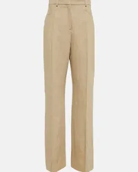 Jacquemus Pantaloni Le Pantalon Sauge in lino Beige