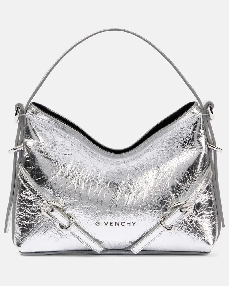 Givenchy Borsa Voyou Nano in pelle metallizzata Argento
