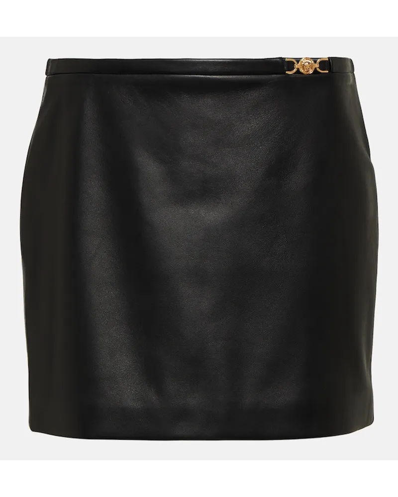 Versace Minigonna Medusa â95 in pelle Nero
