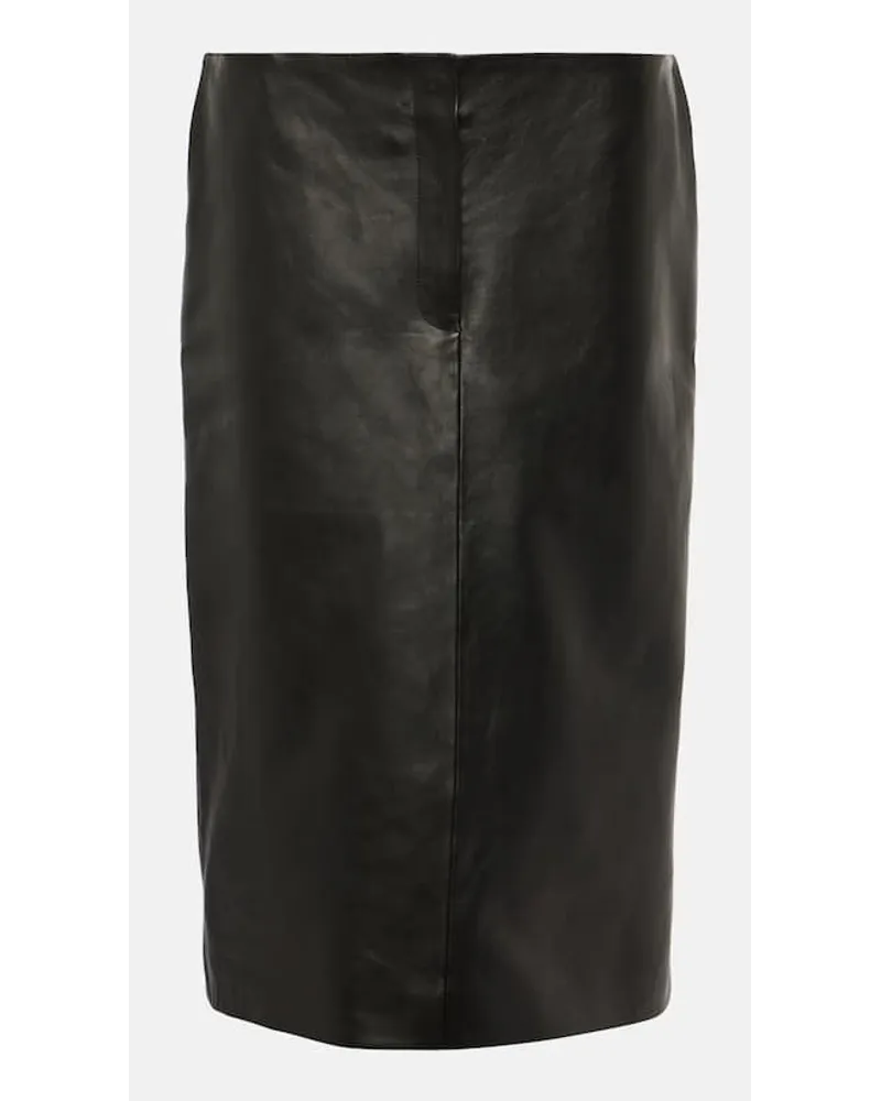 Magda Butrym Gonna midi in pelle Nero