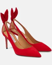 Aquazzura Pumps Bow Tie in suede Rosso