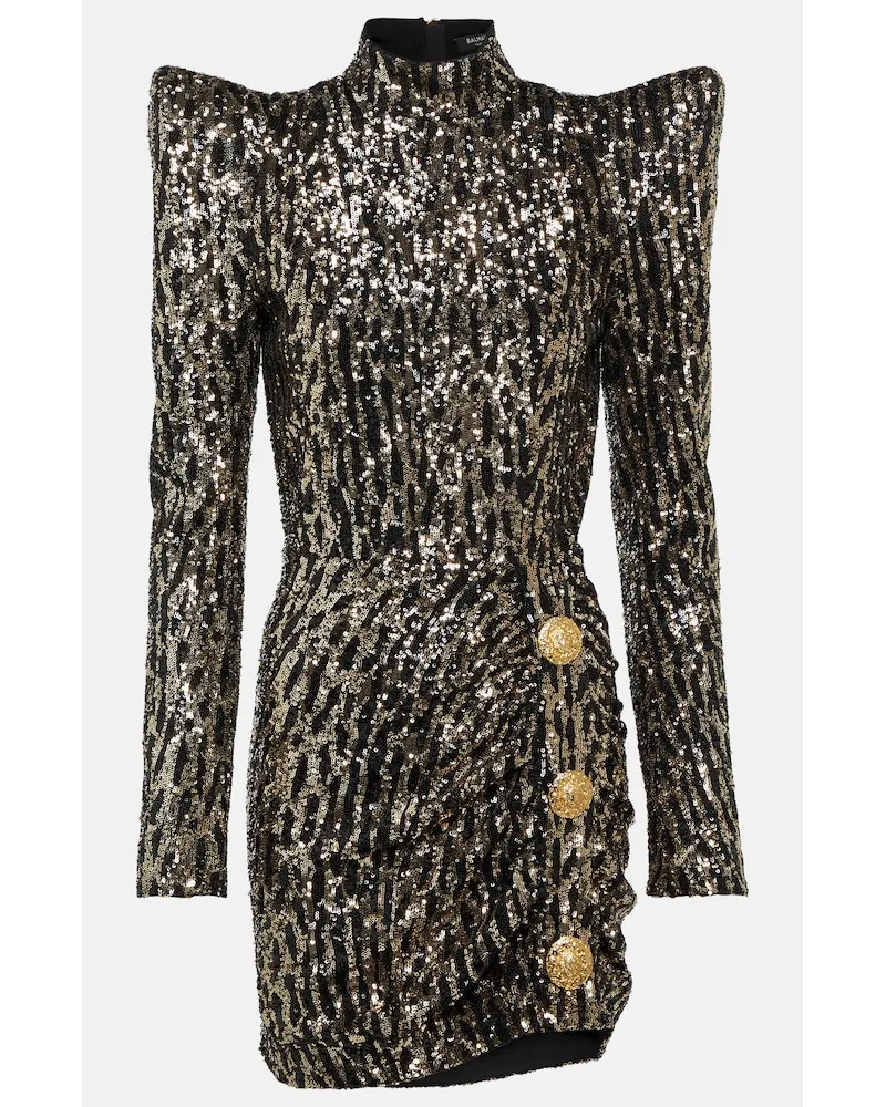 Balmain Miniabito con paillettes Multicolore