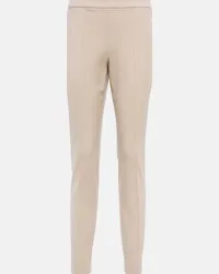 Loro Piana Pantaloni Mirel slim in misto lana Beige