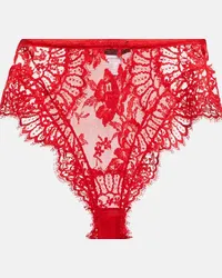 Dolce & Gabbana Slip in pizzo a vita alta Rosso