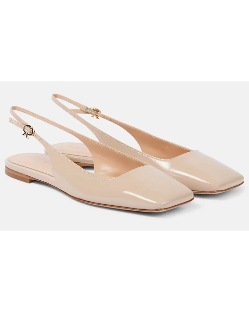 Gianvito Rossi Ballerine in vernice Neutro