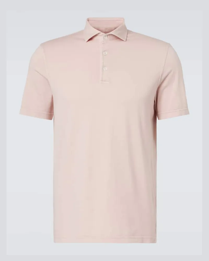 Fedeli Polo Zero in jersey di cotone Rosa