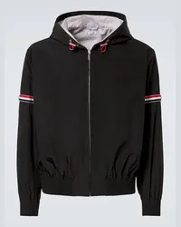 Thom Browne Giacca RWB Stripe in tessuto tecnico Nero