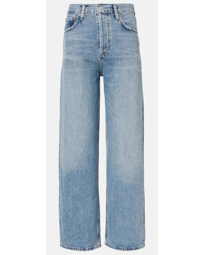 AGOLDE Jeans a gamba larga Ren a vita alta Blu