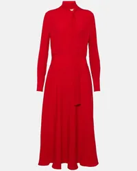 Valentino Garavani Abito midi in seta Rosso