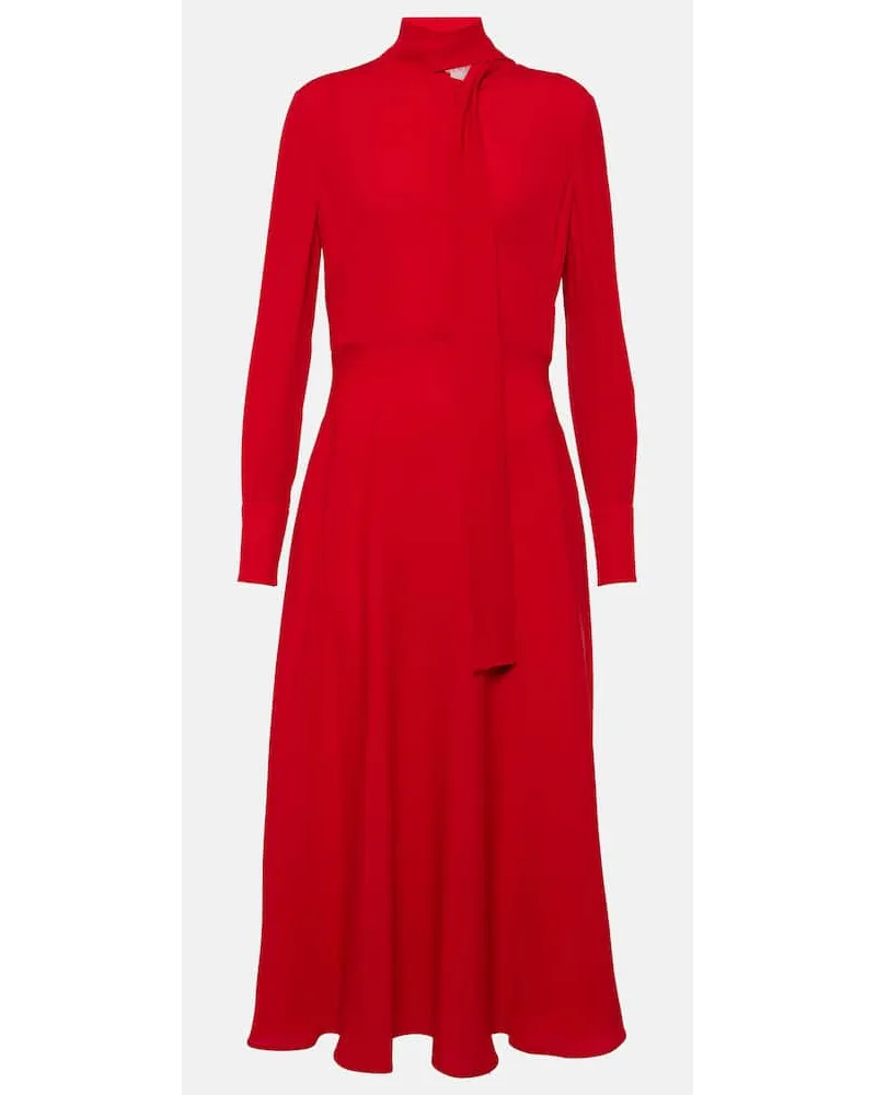 Valentino Garavani Abito midi in seta Rosso
