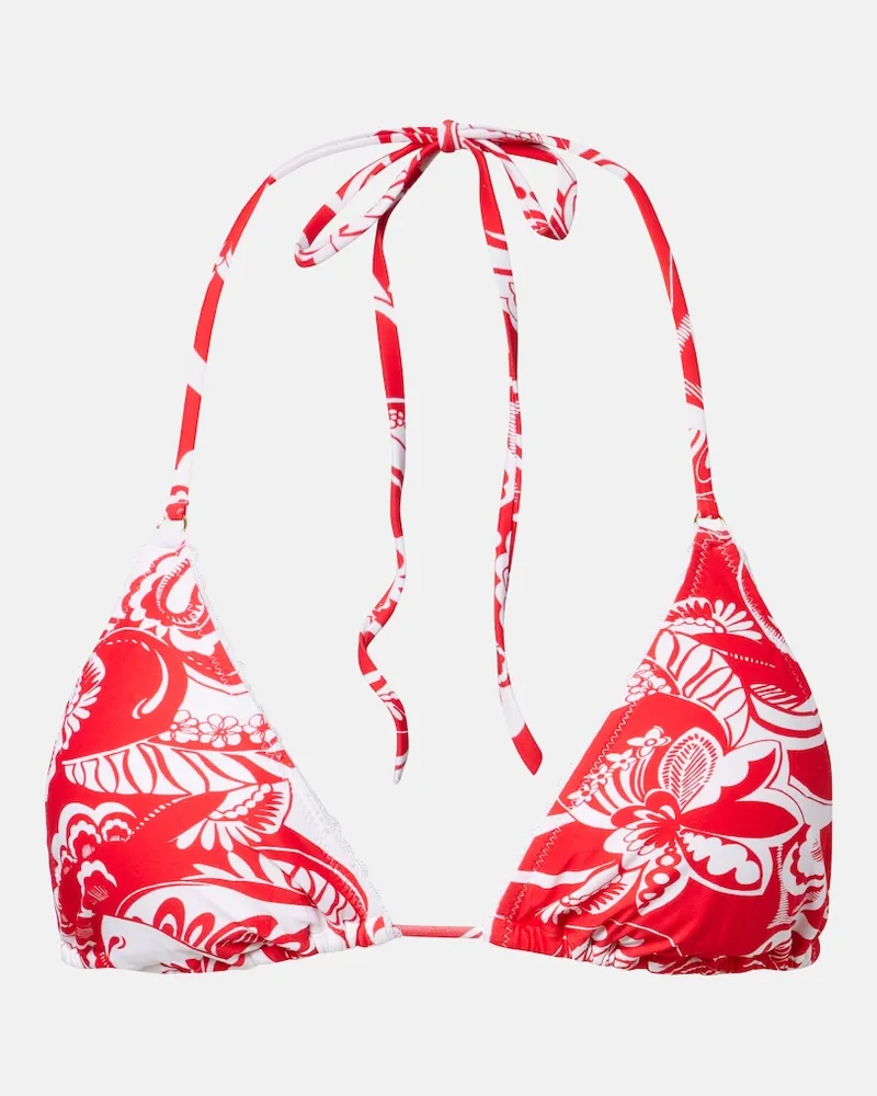 Melissa Odabash Top bikini Adelaide con stampa floreale Rosso
