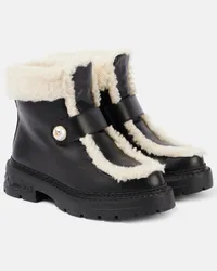 Jimmy Choo Stivaletti Shea in pelle con shearling Nero