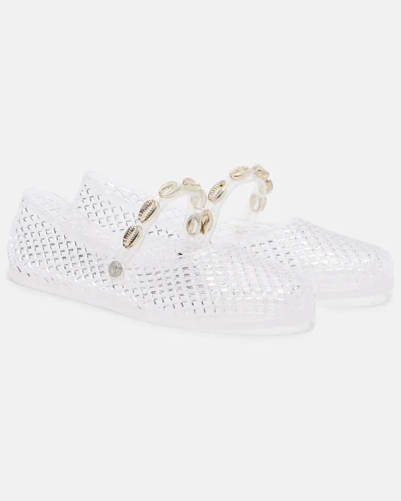 Ancient Greek Sandals Ballerine Iro in rete Trasparente