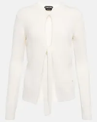 Tom Ford Cardigan in misto cotone e cashmere Beige